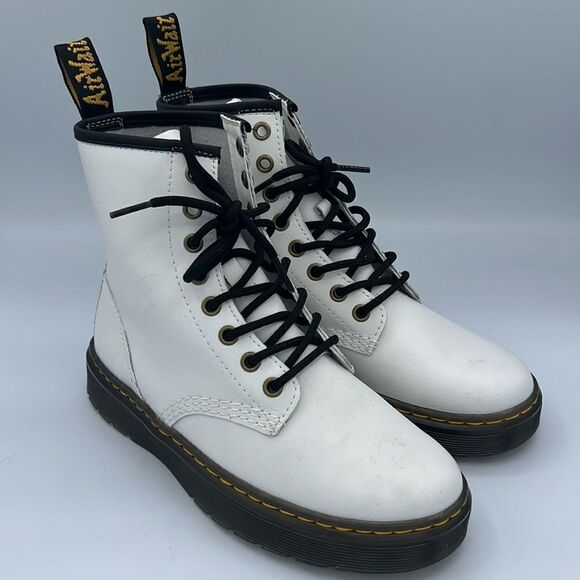 New Dr Marten’s Zavala White Leather Boot Size 6 EU 37 - Picture 4 of 13